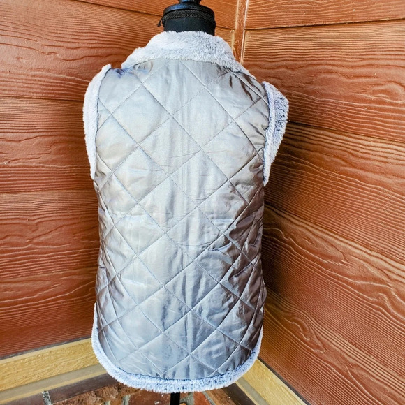 Casual Identity Women's Gray Soft Reversible Vest Size Small - Picture 11 of 11